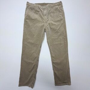 Gap Vintage Slim High Rise Corduroy Pants Tan Khaki Size 33 16R Slim Leg Trouser